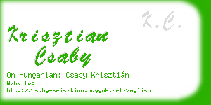 krisztian csaby business card